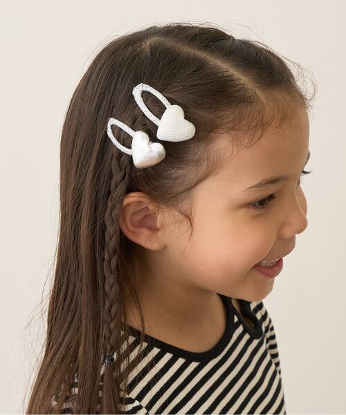 セール】キラキラハートヘアクリップ2Pセット（その他ヘアアクセサリー