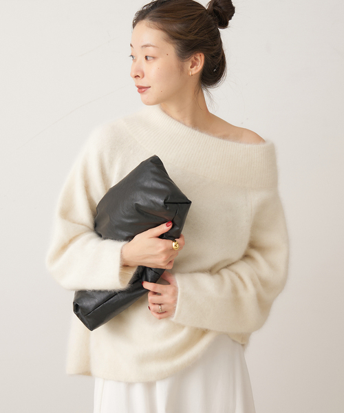 plage(プラージュ)の「Fur Off Neck ニット(ニット/セーター・レディース・ホワイト/ブラウン/キャメル・FREE)」の10枚目の写真