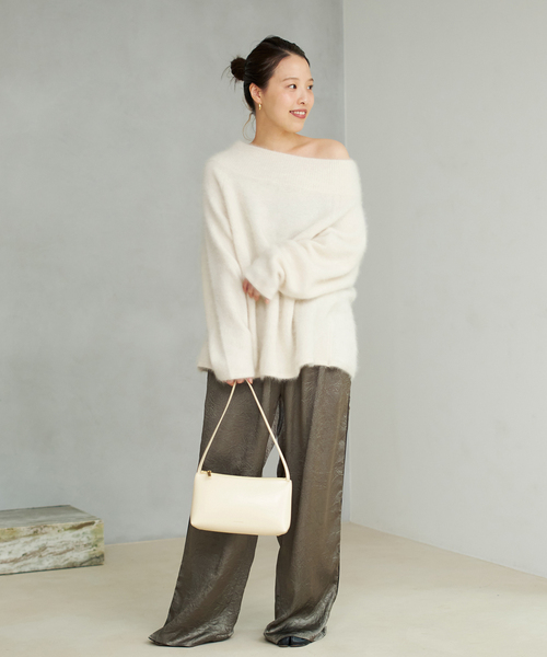 plage(プラージュ)の「Fur Off Neck ニット(ニット/セーター・レディース・ホワイト/ブラウン/キャメル・FREE)」の15枚目の写真