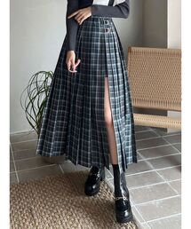 MERCURYDUO | オリジナルチェックプリーツレイヤードスカート(スカート)