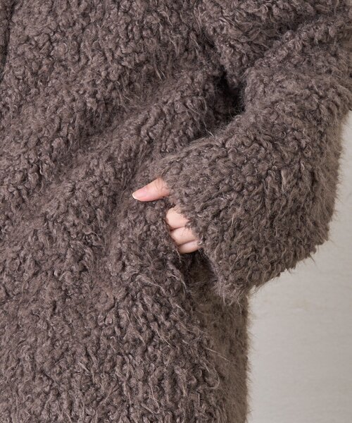 mystic（ミスティック）の「【WEB・限定店舗】フェイクファーコート（ダウンジャケット/コート・レディース・ブラウン/アイボリー・1/2）」の9枚目の写真