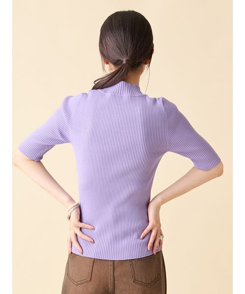 LILY BROWN ×ANNA SUI】ロゴ刺繍ハイネックリブニット（ニット  