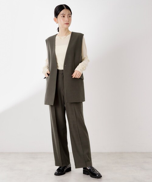 THE SHOP TK (ザ ショップ ティーケー )の「ノーカラージレ【セットアップ可/洗濯機OK】/CAVIANシリーズ(ベスト・レディース・スミクロ/チャコールグレー・13/12)」の14枚目の写真