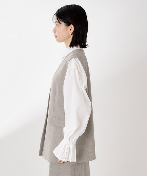 THE SHOP TK (ザ ショップ ティーケー )の「ノーカラージレ【セットアップ可/洗濯機OK】/CAVIANシリーズ(ベスト・レディース・スミクロ/チャコールグレー・13/12)」の17枚目の写真