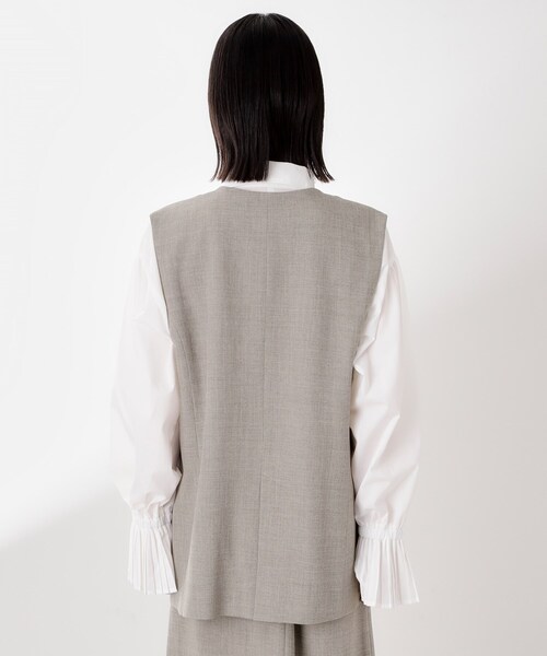 THE SHOP TK (ザ ショップ ティーケー )の「ノーカラージレ【セットアップ可/洗濯機OK】/CAVIANシリーズ(ベスト・レディース・スミクロ/チャコールグレー・13/12)」の18枚目の写真