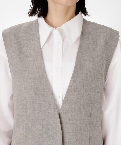 THE SHOP TK (ザ ショップ ティーケー )の「ノーカラージレ【セットアップ可/洗濯機OK】/CAVIANシリーズ(ベスト・レディース・スミクロ/チャコールグレー・13/12)」の19枚目の写真