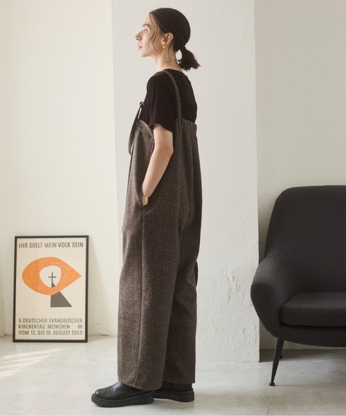 ANGIE（アンジー）の「ツイードベアサロペット（サロペット/オーバーオール・レディース・ブラック/ブラウン・FREE）」の13枚目の写真