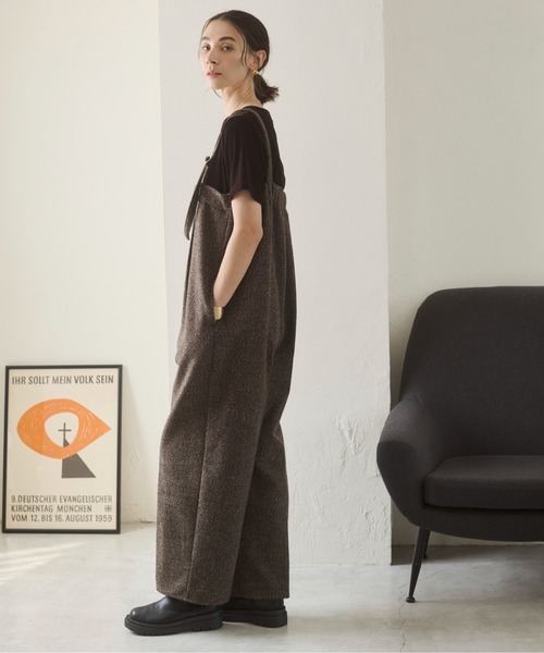 ANGIE（アンジー）の「ツイードベアサロペット（サロペット/オーバーオール・レディース・ブラック/ブラウン・FREE）」の10枚目の写真