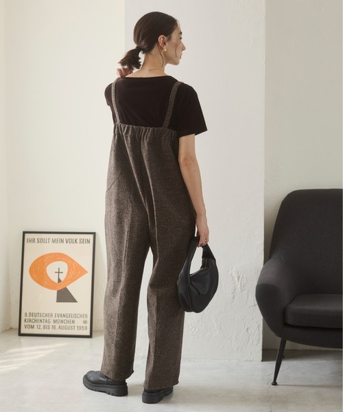 ANGIE（アンジー）の「ツイードベアサロペット（サロペット/オーバーオール・レディース・ブラック/ブラウン・FREE）」の8枚目の写真