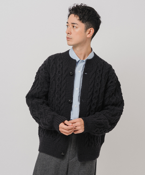 EDIFICE（エディフィス）の「E. オーバー カーディガン ハンドニット（カーディガン/ボレロ・メンズ・パープル系その他/グレー/ブラック・LARGE/MEDIUM）」の6枚目の写真