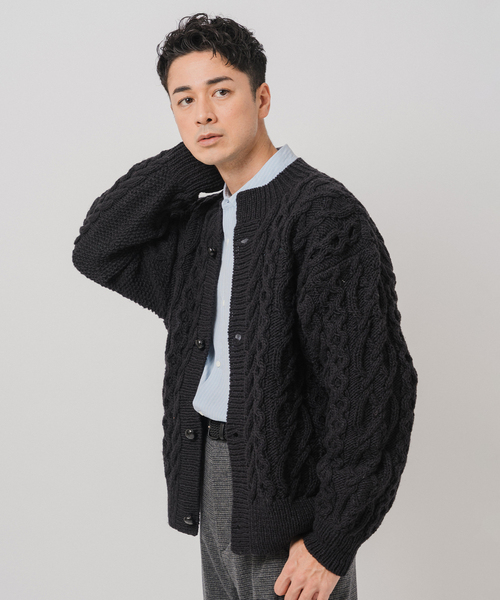 EDIFICE（エディフィス）の「E. オーバー カーディガン ハンドニット（カーディガン/ボレロ・メンズ・パープル系その他/グレー/ブラック・LARGE/MEDIUM）」の7枚目の写真