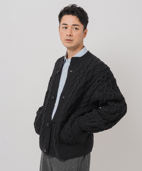 EDIFICE（エディフィス）の「E. オーバー カーディガン ハンドニット（カーディガン/ボレロ・メンズ・パープル系その他/グレー/ブラック・LARGE/MEDIUM）」の8枚目の写真