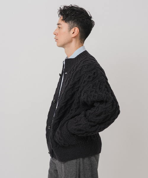 EDIFICE（エディフィス）の「E. オーバー カーディガン ハンドニット（カーディガン/ボレロ・メンズ・パープル系その他/グレー/ブラック・LARGE/MEDIUM）」の9枚目の写真
