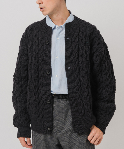 EDIFICE（エディフィス）の「E. オーバー カーディガン ハンドニット（カーディガン/ボレロ・メンズ・パープル系その他/グレー/ブラック・LARGE/MEDIUM）」の11枚目の写真