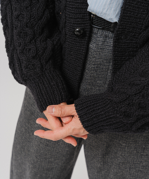 EDIFICE（エディフィス）の「E. オーバー カーディガン ハンドニット（カーディガン/ボレロ・メンズ・パープル系その他/グレー/ブラック・LARGE/MEDIUM）」の13枚目の写真