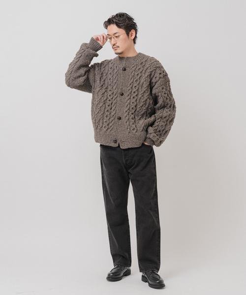 EDIFICE（エディフィス）の「E. オーバー カーディガン ハンドニット（カーディガン/ボレロ・メンズ・パープル系その他/グレー/ブラック・LARGE/MEDIUM）」の14枚目の写真