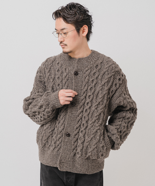EDIFICE（エディフィス）の「E. オーバー カーディガン ハンドニット（カーディガン/ボレロ・メンズ・パープル系その他/グレー/ブラック・LARGE/MEDIUM）」の18枚目の写真