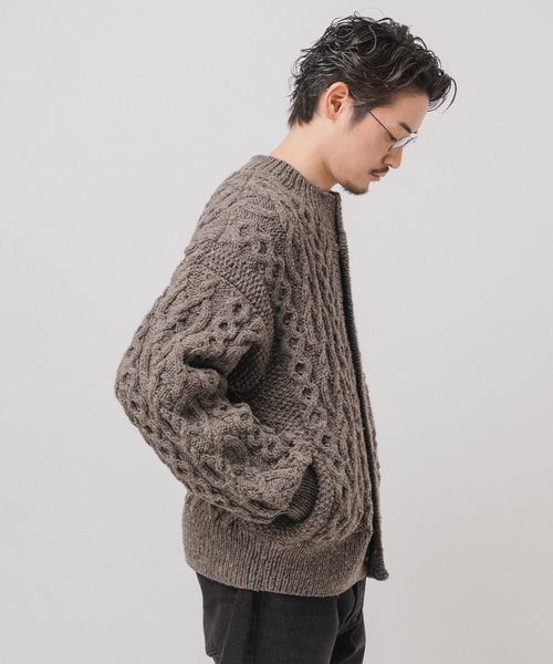 EDIFICE（エディフィス）の「E. オーバー カーディガン ハンドニット（カーディガン/ボレロ・メンズ・パープル系その他/グレー/ブラック・LARGE/MEDIUM）」の20枚目の写真