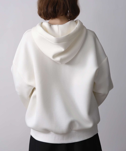 PICCIN PERLA（ピッチンペルラ）の「ダンボールビッグフーディー(UNISEX)（パーカー・レディース・ブラック/オフホワイト・M）」の20枚目の写真