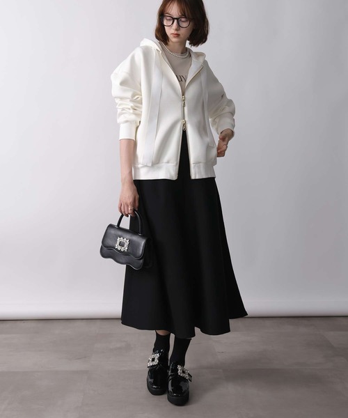 PICCIN PERLA（ピッチンペルラ）の「ダンボールビッグフーディー(UNISEX)（パーカー・レディース・ブラック/オフホワイト・M）」の11枚目の写真