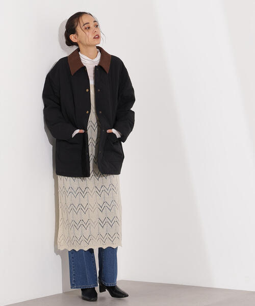 N.(N. Natural Beauty Basic)(エヌエヌナチュラルビューティーベーシック)の「バイカラーキルティングブルゾン(ブルゾン・レディース・ブラック/ホワイト系その他・MEDIUM)」の22枚目の写真