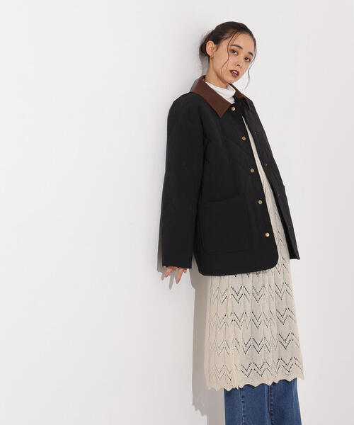 N.(N. Natural Beauty Basic)(エヌエヌナチュラルビューティーベーシック)の「バイカラーキルティングブルゾン(ブルゾン・レディース・ブラック/ホワイト系その他・MEDIUM)」の20枚目の写真