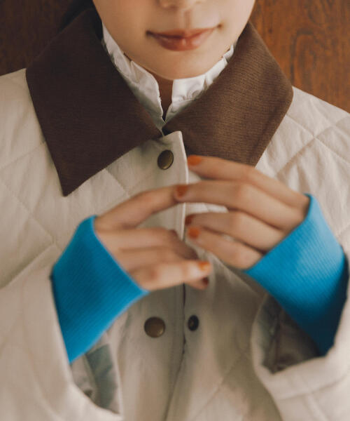 N.(N. Natural Beauty Basic)(エヌエヌナチュラルビューティーベーシック)の「バイカラーキルティングブルゾン(ブルゾン・レディース・ブラック/ホワイト系その他・MEDIUM)」の6枚目の写真