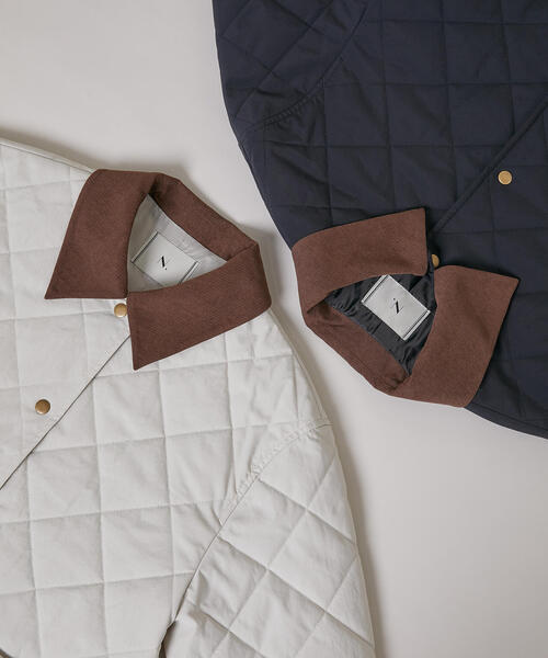 N.(N. Natural Beauty Basic)(エヌエヌナチュラルビューティーベーシック)の「バイカラーキルティングブルゾン(ブルゾン・レディース・ブラック/ホワイト系その他・MEDIUM)」の7枚目の写真