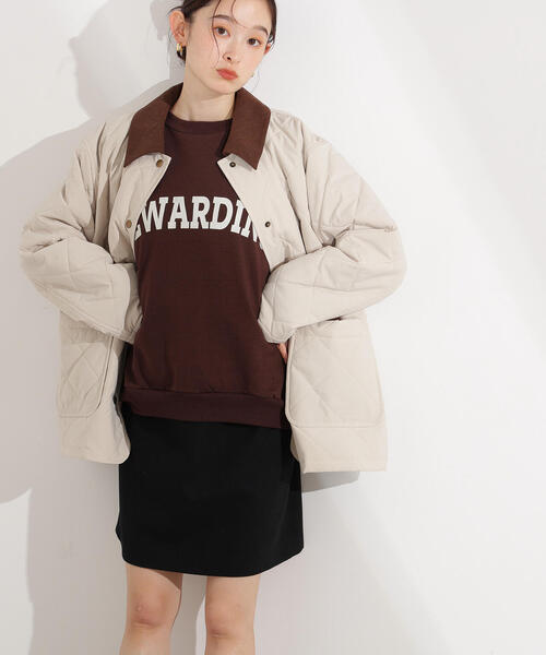 N.(N. Natural Beauty Basic)(エヌエヌナチュラルビューティーベーシック)の「バイカラーキルティングブルゾン(ブルゾン・レディース・ブラック/ホワイト系その他・MEDIUM)」の5枚目の写真