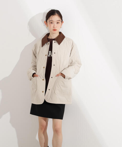 N.(N. Natural Beauty Basic)(エヌエヌナチュラルビューティーベーシック)の「バイカラーキルティングブルゾン(ブルゾン・レディース・ブラック/ホワイト系その他・MEDIUM)」の3枚目の写真