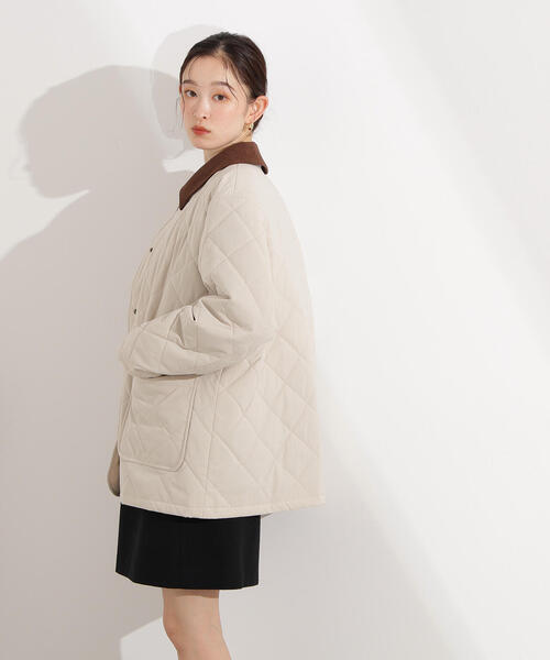 N.(N. Natural Beauty Basic)(エヌエヌナチュラルビューティーベーシック)の「バイカラーキルティングブルゾン(ブルゾン・レディース・ブラック/ホワイト系その他・MEDIUM)」の13枚目の写真