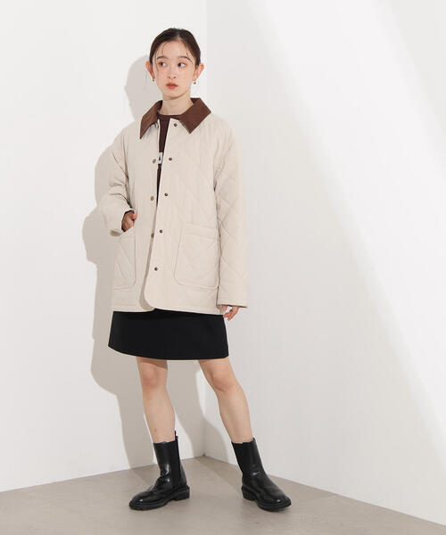 N.(N. Natural Beauty Basic)(エヌエヌナチュラルビューティーベーシック)の「バイカラーキルティングブルゾン(ブルゾン・レディース・ブラック/ホワイト系その他・MEDIUM)」の11枚目の写真