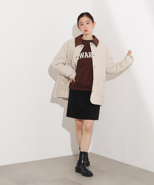 N.(N. Natural Beauty Basic)(エヌエヌナチュラルビューティーベーシック)の「バイカラーキルティングブルゾン(ブルゾン・レディース・ブラック/ホワイト系その他・MEDIUM)」の10枚目の写真