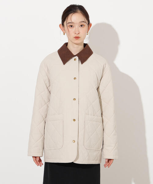 N.(N. Natural Beauty Basic)(エヌエヌナチュラルビューティーベーシック)の「バイカラーキルティングブルゾン(ブルゾン・レディース・ブラック/ホワイト系その他・MEDIUM)」の9枚目の写真