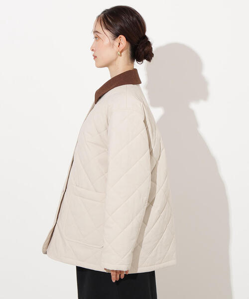 N.(N. Natural Beauty Basic)(エヌエヌナチュラルビューティーベーシック)の「バイカラーキルティングブルゾン(ブルゾン・レディース・ブラック/ホワイト系その他・MEDIUM)」の8枚目の写真