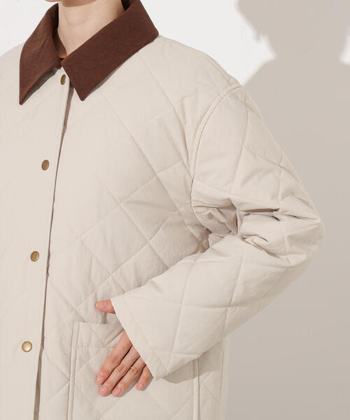 N.(N. Natural Beauty Basic)(エヌエヌナチュラルビューティーベーシック)の「バイカラーキルティングブルゾン(ブルゾン・レディース・ブラック/ホワイト系その他・MEDIUM)」の17枚目の写真