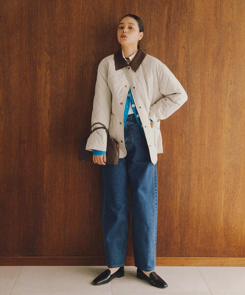 N.(N. Natural Beauty Basic)(エヌエヌナチュラルビューティーベーシック)の「バイカラーキルティングブルゾン(ブルゾン・レディース・ブラック/ホワイト系その他・MEDIUM)」の1枚目の写真