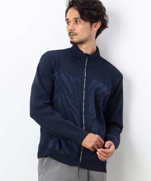 NICOLE CLUB FOR MEN(ニコルクラブフォーメン)の「【NICOLE SPORTS】アラカルト ニットブルゾン(ニット/セーター・メンズ・ブラック系/ホワイト系/ネイビー系・LARGE/X-LARGE/MEDIUM)」の3枚目の写真