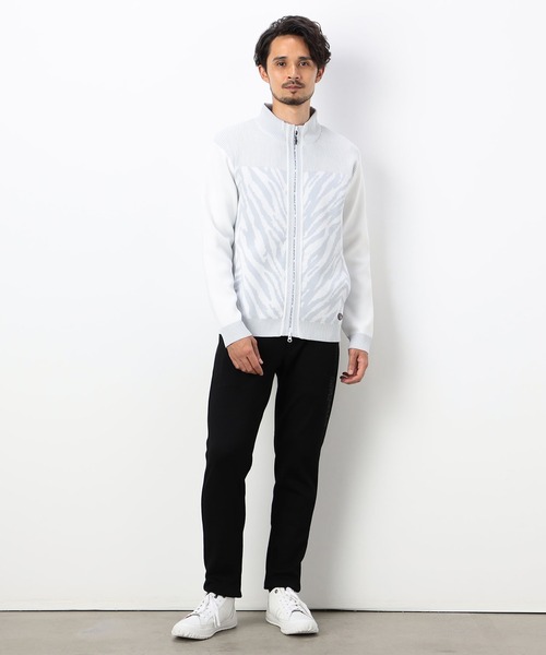 NICOLE CLUB FOR MEN(ニコルクラブフォーメン)の「【NICOLE SPORTS】アラカルト ニットブルゾン(ニット/セーター・メンズ・ブラック系/ホワイト系/ネイビー系・LARGE/X-LARGE/MEDIUM)」の4枚目の写真