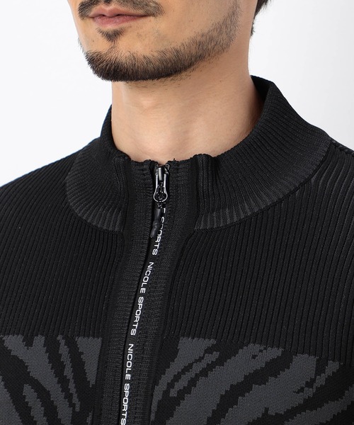 NICOLE CLUB FOR MEN(ニコルクラブフォーメン)の「【NICOLE SPORTS】アラカルト ニットブルゾン(ニット/セーター・メンズ・ブラック系/ホワイト系/ネイビー系・LARGE/X-LARGE/MEDIUM)」の9枚目の写真