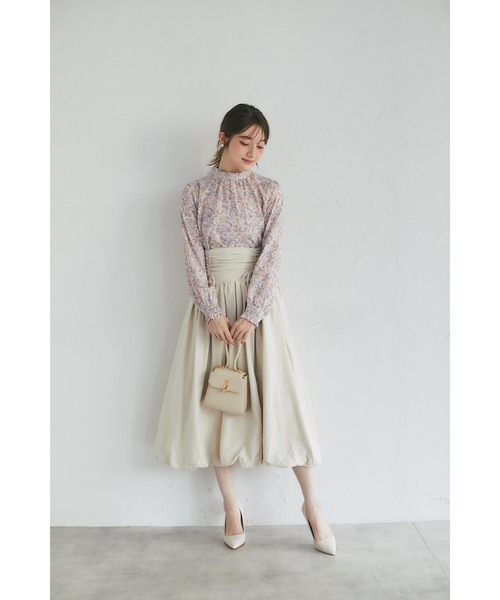 tocco closet（トッコ　クローゼット）の「【ZOZO限定】ルーシュリボンバルーンスカート（スカート・レディース・ピンク/アイボリー/ブルーグレー・M）」の20枚目の写真