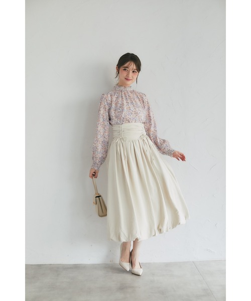 tocco closet（トッコ　クローゼット）の「【ZOZO限定】ルーシュリボンバルーンスカート（スカート・レディース・ピンク/アイボリー/ブルーグレー・M）」の21枚目の写真