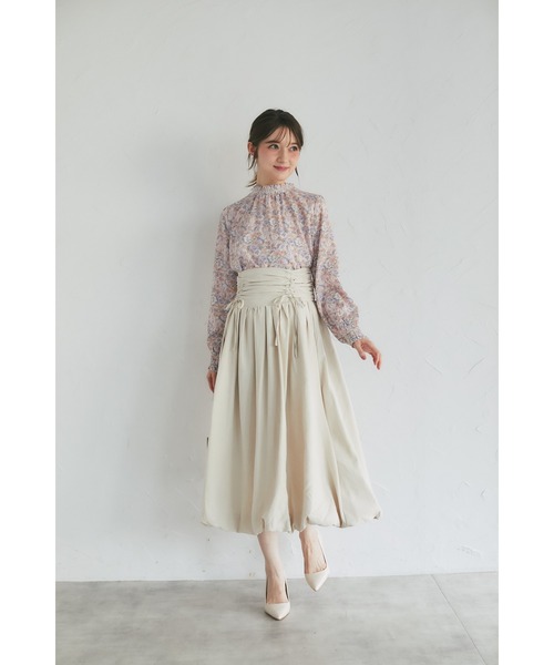 tocco closet（トッコ　クローゼット）の「【ZOZO限定】ルーシュリボンバルーンスカート（スカート・レディース・ピンク/アイボリー/ブルーグレー・M）」の19枚目の写真