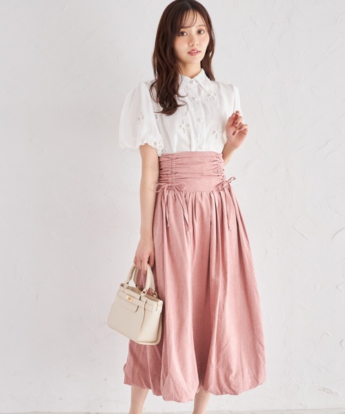 セール】【ZOZO限定】ルーシュリボンバルーンスカート（スカート