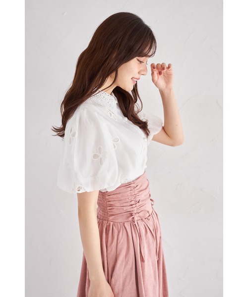 tocco closet（トッコ　クローゼット）の「【ZOZO限定】ルーシュリボンバルーンスカート（スカート・レディース・ピンク/アイボリー/ブルーグレー・M）」の17枚目の写真