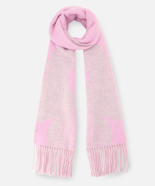 marimekko(マリメッコ)の「【kioski】Onnekas Unikko / Scarf(ストール/ショール・レディース・ライトピンク/ブラック・FREE)」の1枚目の写真