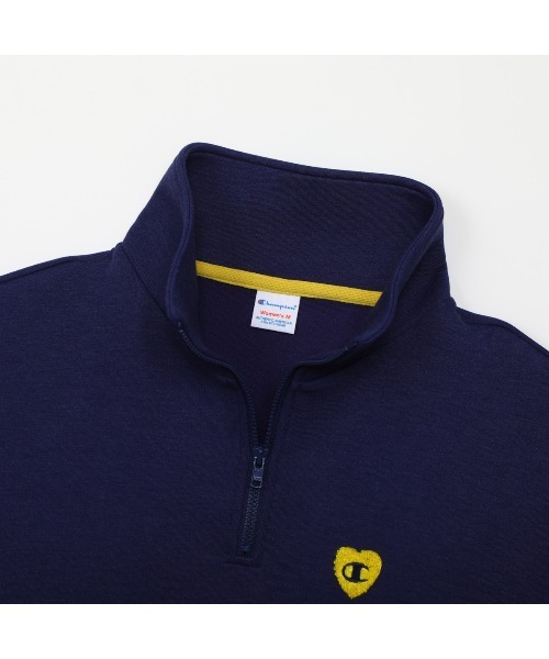 Champion（チャンピオン）の「チャンピオン  HALF ZIP SWEATSHIRT_（スウェット・レディース・ブラウン/ホワイト/ネイビー・M/L）」の13枚目の写真