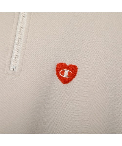 Champion（チャンピオン）の「チャンピオン  HALF ZIP SWEATSHIRT_（スウェット・レディース・ブラウン/ホワイト/ネイビー・M/L）」の8枚目の写真