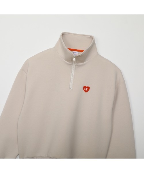 Champion（チャンピオン）の「チャンピオン  HALF ZIP SWEATSHIRT_（スウェット・レディース・ブラウン/ホワイト/ネイビー・M/L）」の9枚目の写真