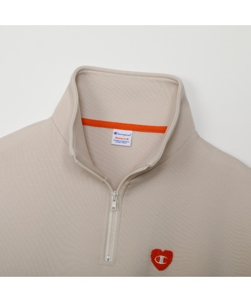 Champion（チャンピオン）の「チャンピオン  HALF ZIP SWEATSHIRT_（スウェット・レディース・ブラウン/ホワイト/ネイビー・M/L）」の10枚目の写真